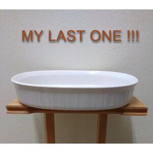 Vintage CorningWare F-6-B French White Casserole Baking Dish